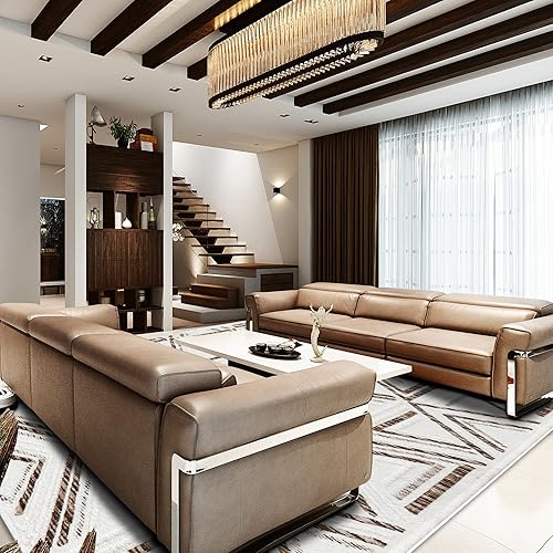 Miniatura 5 de NATOLIA DECOR Alfombra de área de doble cara para dormitorio, cocina, pasillo, comedor, sala de estar, alfombra geométrica y oriental, no destiñe,