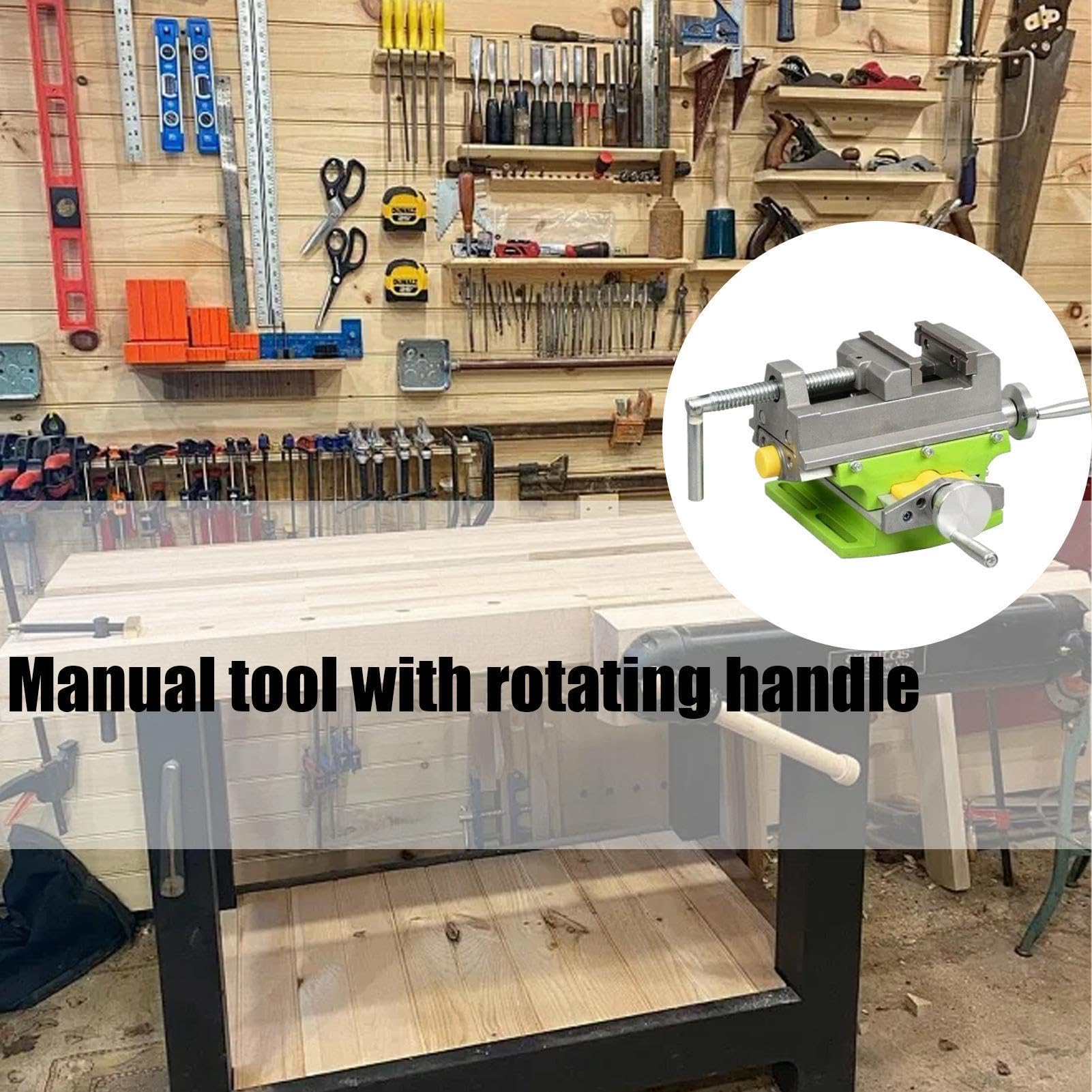 Tornillo Para Taladro De Mesa Sujeción Giratoria Eficaz para Perforación | Mordaza Carpintería Bricolaje Taller Abrazadera De Mesa Prensa Plantilla Soporte Manualidades Kit Madera