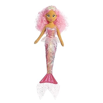 Aurora Enchanting Sea Sparkles Lottie Stuffed Animal - Imaginative Play - Magical Companions - Pink 18 Inches