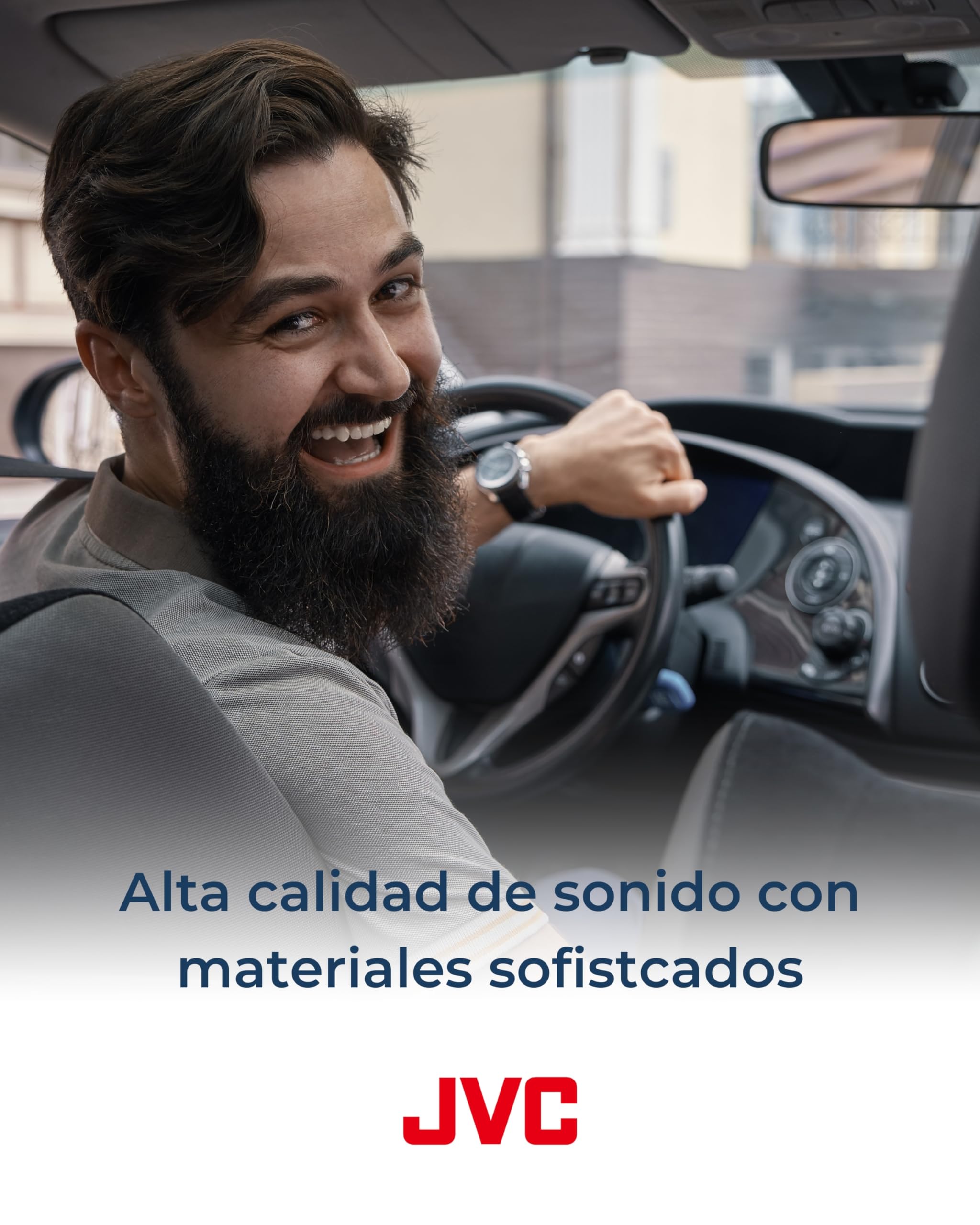 Altavoces Coaxiales para Coche JVC CS-J1720X (300W; 17cm; 30W RMS) - Equipo de Audio de 2 Vías, Woofer y Tweeter, color Negro, Altavoz con Respuesta de Frecuencia de 30 a 22.000 Hz