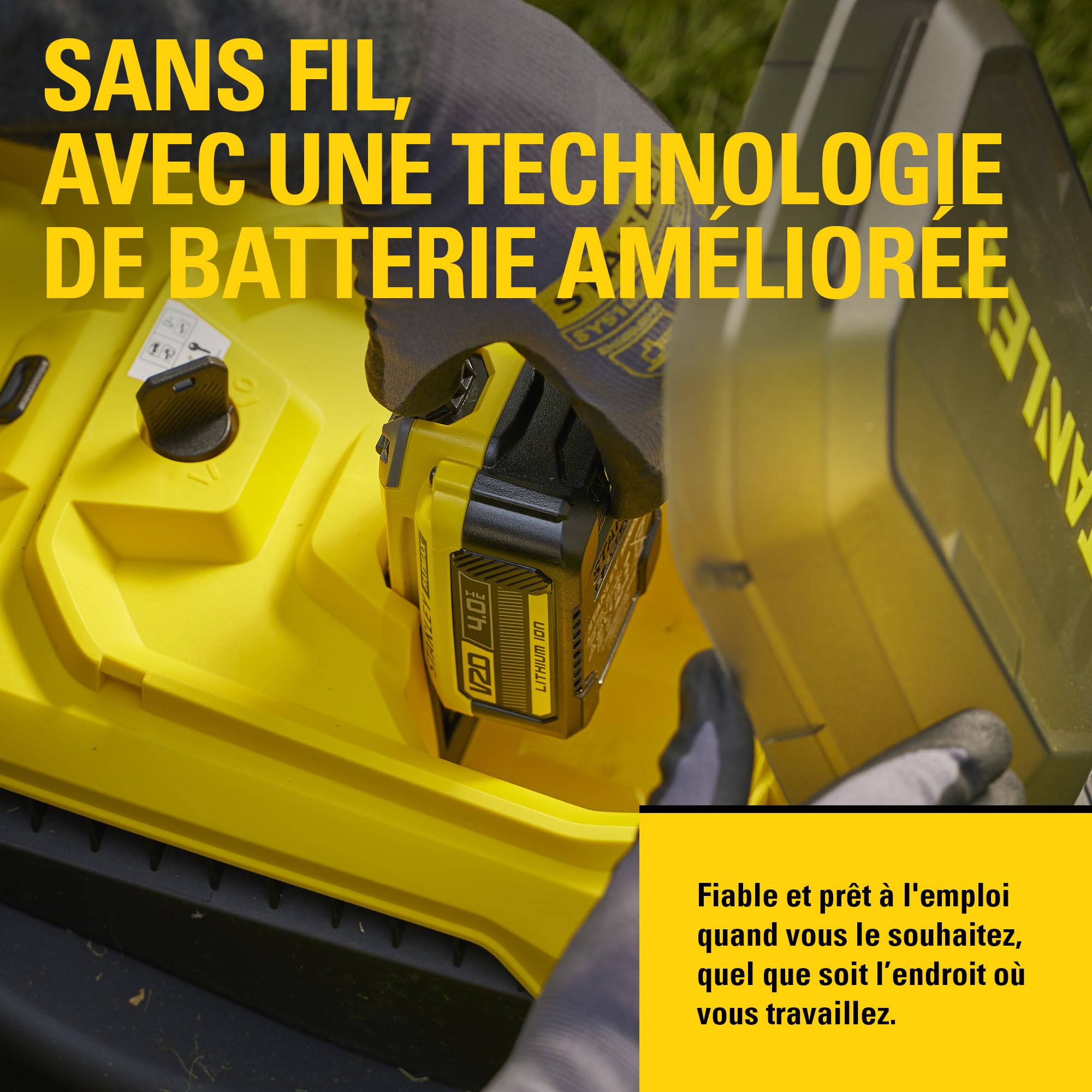 Stanley V20 Tondeuse à Gazon sans Fil 34 cm 18V 4Ah Li-Ion Brushless