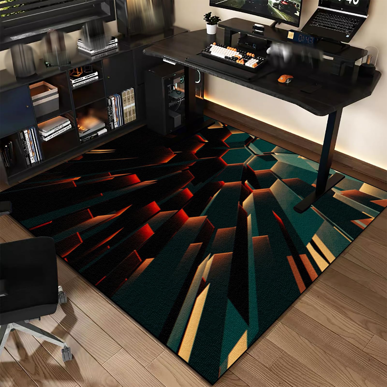 Alfombra Escritorio Suelo Antideslizante Protectora Suelo para Silla de Oficina, Alfombrilla para Silla para Suelos Duros Alfombra Silla Gaming Oficina Protectors Suelo Silla Ruedas 130 x 170 cm