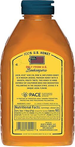 Miniatura 2 de Colmena local miel cruda y sin filtrar norte de California 40 onzas