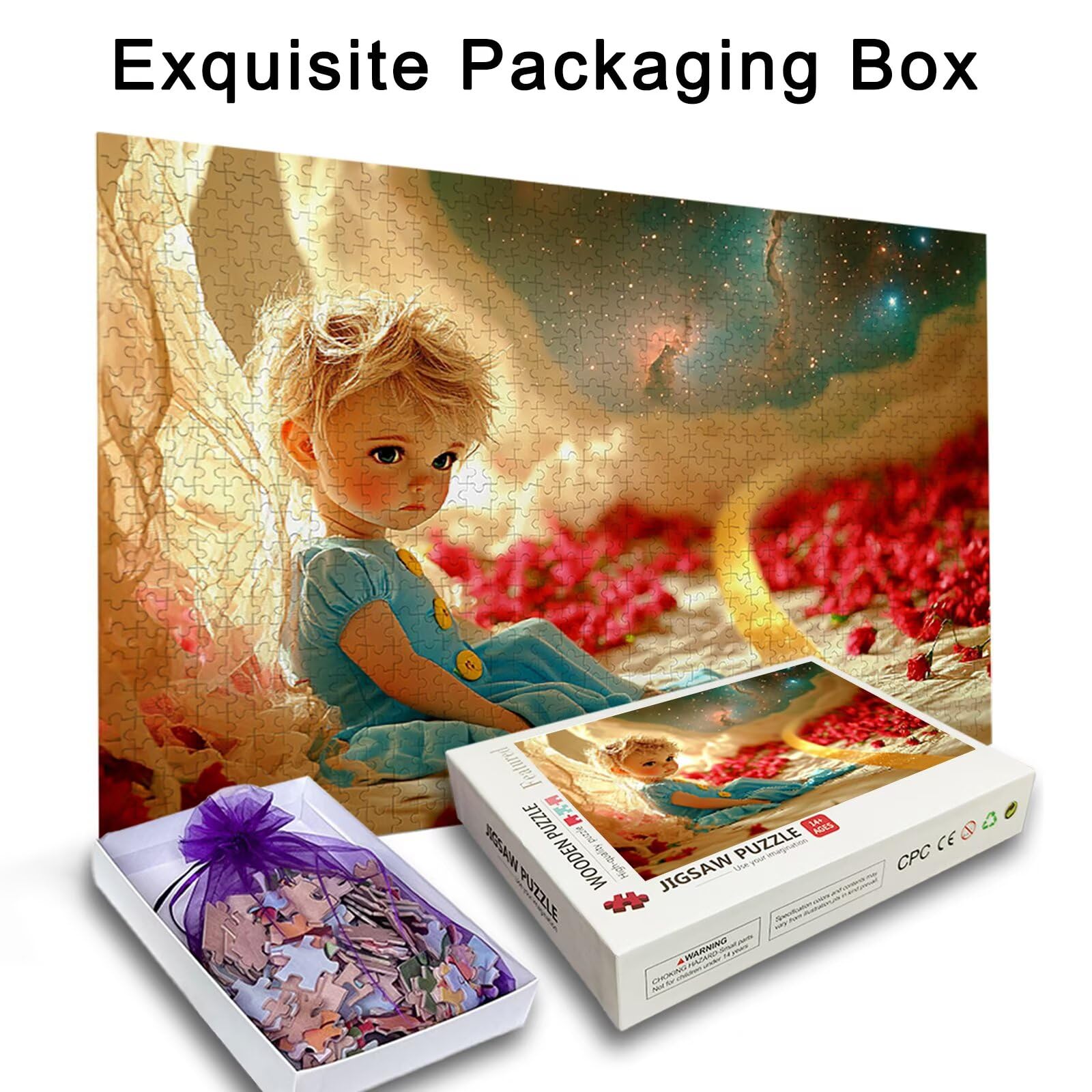 Puzzle Anime, Puzzle 1000 Pezzi Carino in Legno Impegnativi per Adulti, Misura: 75x50 cm, Gioco Educativo Fai Da Te con Scatola Regalo per Adulti, Puzzles per Decorazioni Casa, Regalo Donna, -3396