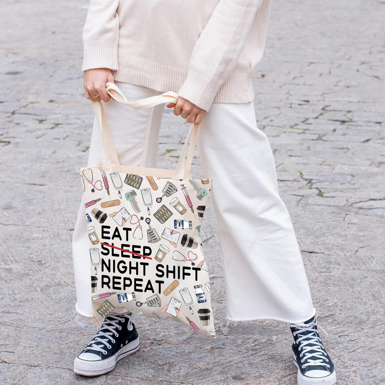 FOTAP Nurse Gift Night Shift Nurse Tote Bag Nurse Appreciation Gift Emergency Room Nurse Handbag Graduation Gift - Image 6