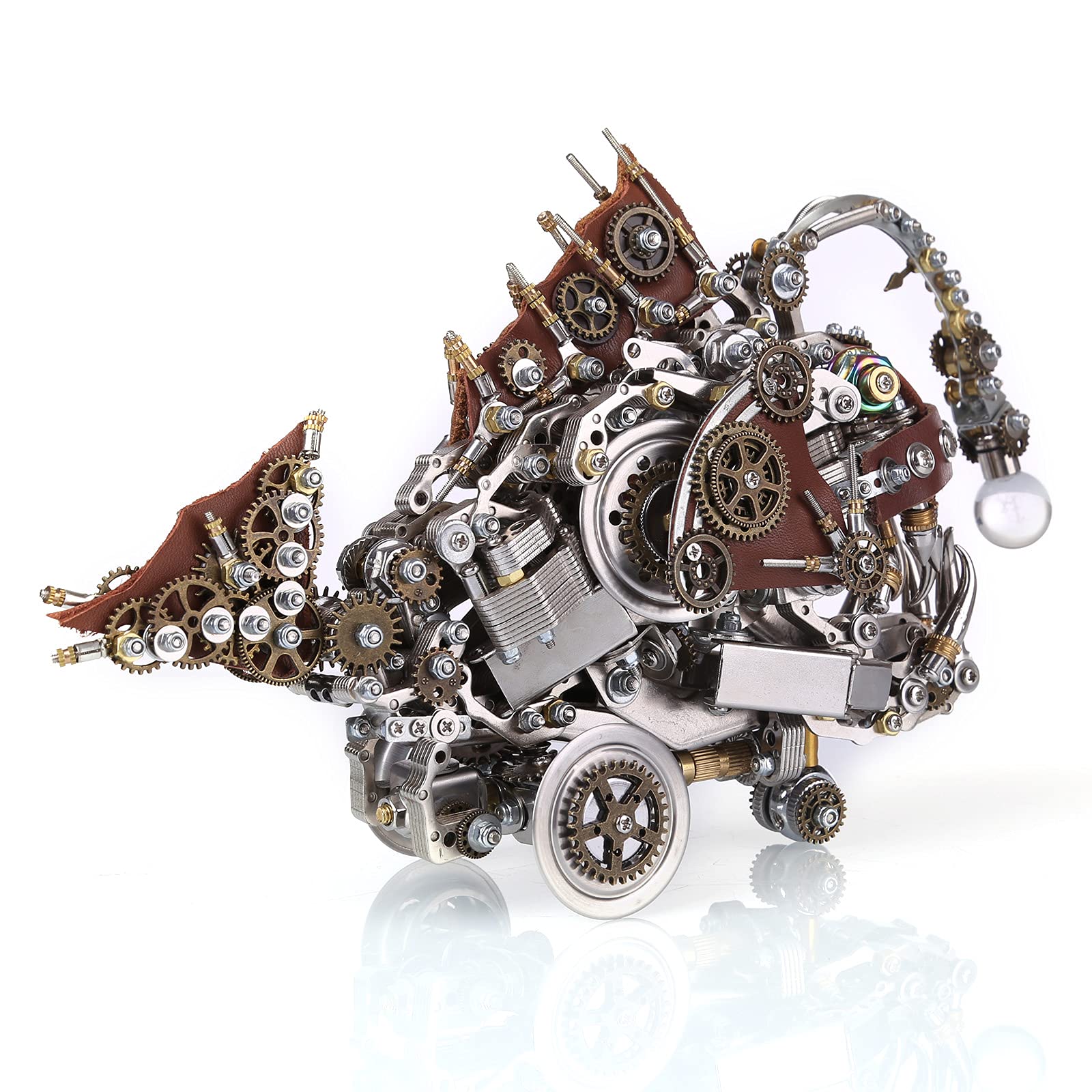 Puzzle 3D metalu, 1064 szt. Model montażu ryby wędkarskiej, zestaw modeli 3D metalu, model wycinany laserowo, mechaniczna układanka