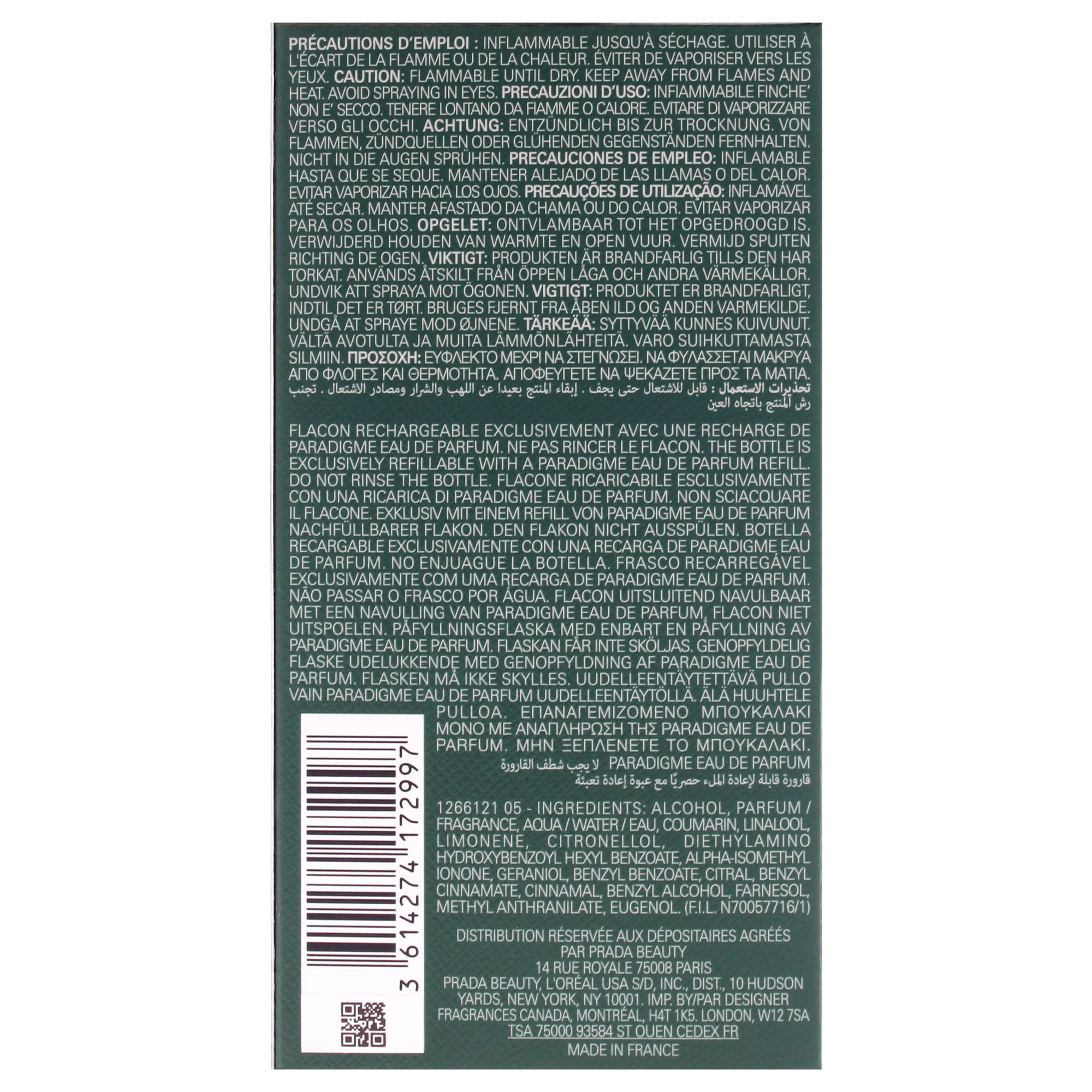 Prada Paradigme Eau de Parfum, 100 ml