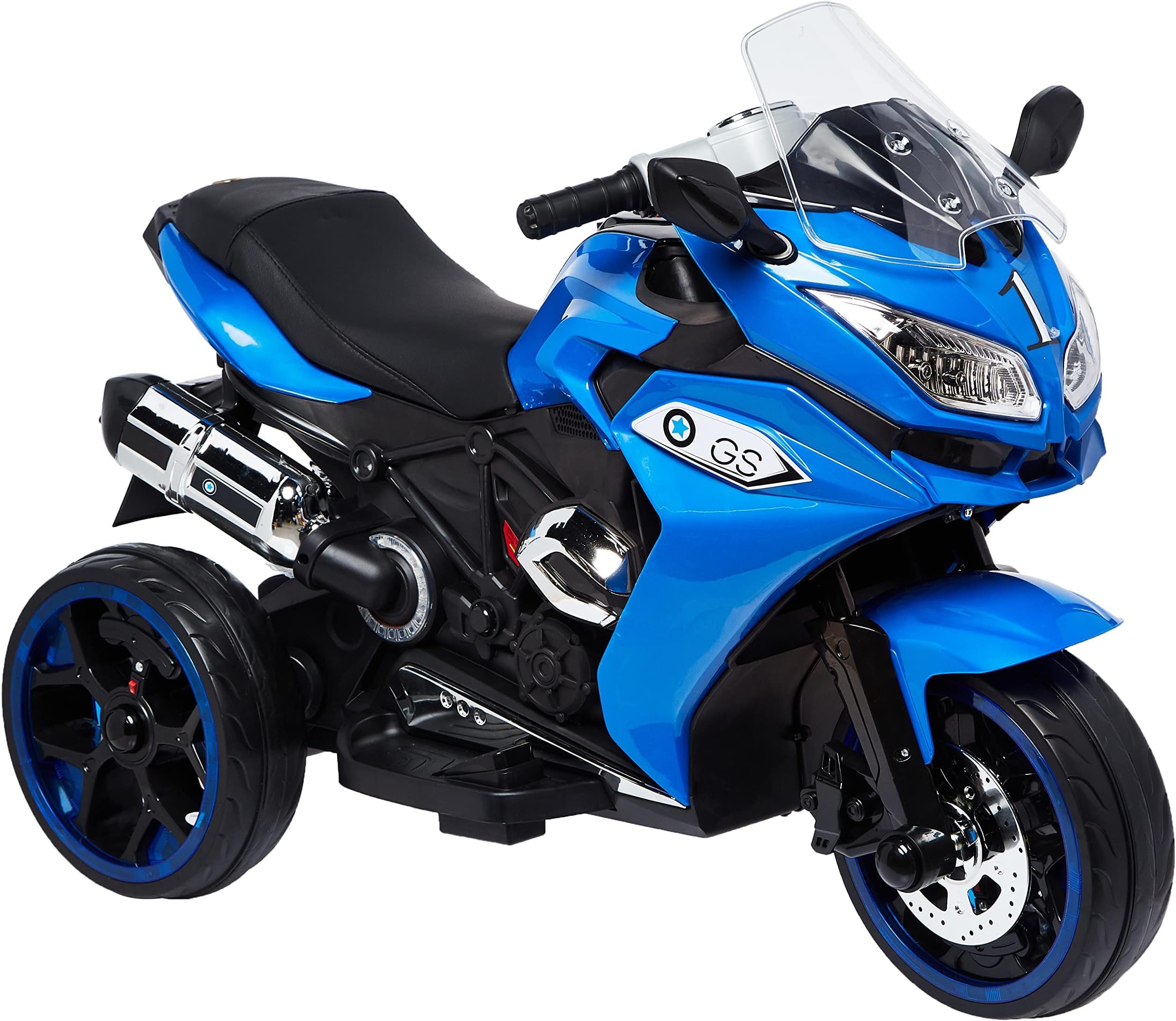 Olampiya 1200GS Style Motorbike 12V Ride On Electric Battery Kids Speed Bike blue