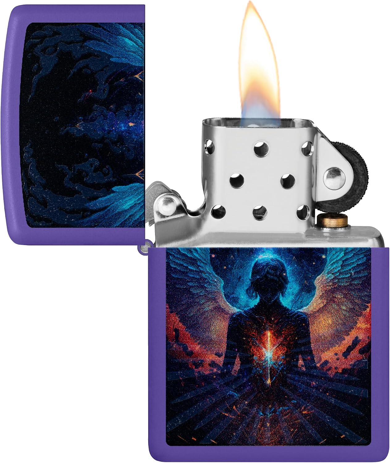 Zippo Lighter: Angel Design - Purple Matte 46612