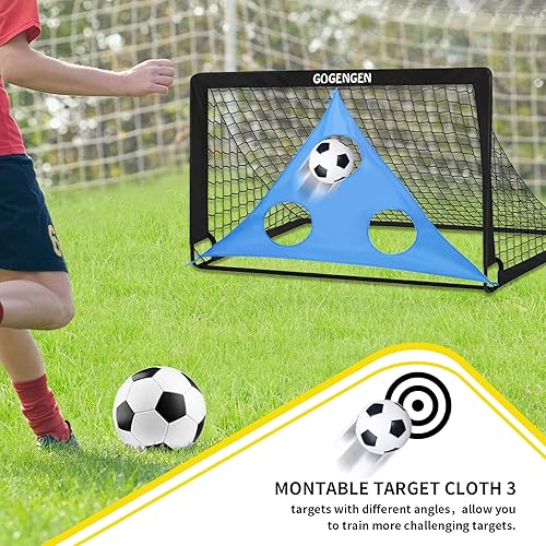 Miniatura 6 de Soccer Goal, 2 of 6x4 Soccer Goals for Backyard with Soccer Net, Soccer Ball, Target, Cones, Soccer Training Equipment for Toddler Kids Youth