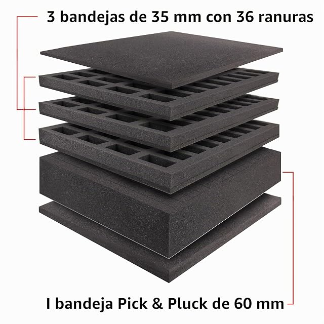Foto 2 de 8 de ENHANCE Mochila portátil para Figuras en Miniatura de Juegos Bolsa de Viaje con 4 Capas de Espuma Que se…