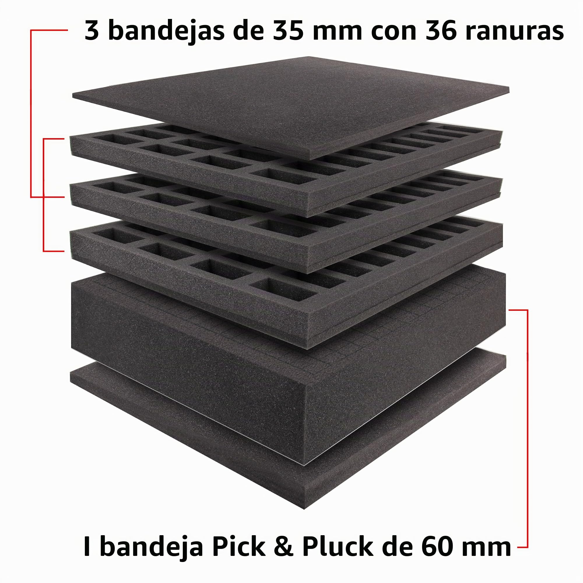 ENHANCE Mochila portátil para Figuras en Miniatura de Juegos Bolsa de Viaje con 4 Capas de Espuma Que se Ajustan a 108 miniaturas de infantería - Bolsillo frotal y 2 Bolsillos para Accesorios