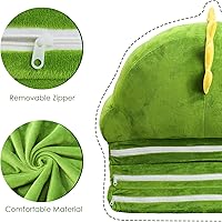 Vista 5 de Caluself Sofá cama plegable de felpa para niños, sofá cama 2 en 1 para niños, sofá cama con respaldo, lindo sofá de dibujos animados para niños