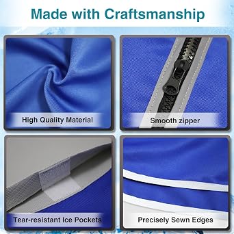 Cooling Vest for men - Body Cool Vest for adult Adjustable Cold Jacket for Summer Hot Weather (Blue)