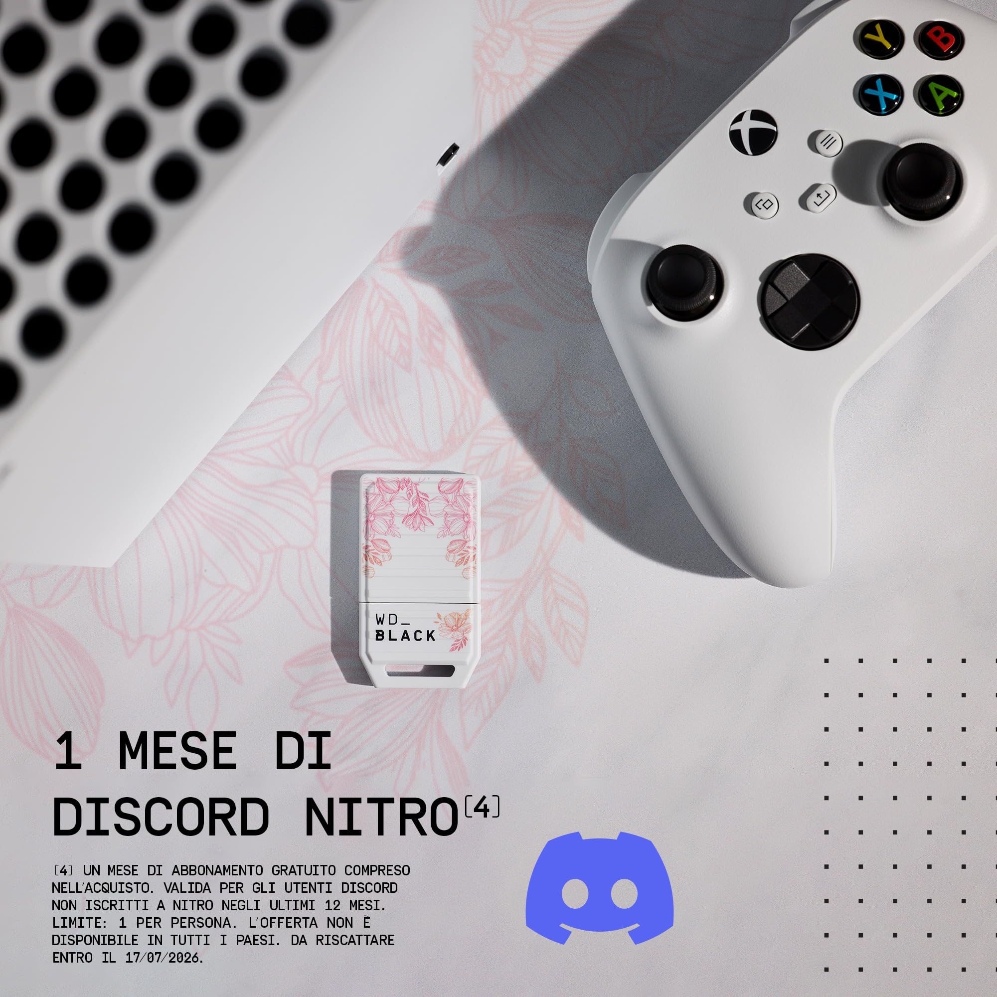 WD_BLACK C50 1TB Expansion Card (Ufficialmente Concessa in Licenza per Xbox, Plug-and-Play, Velocity Architecture, Quick Resume, Compatibile con Xbox X|S, con abbonamento di 1 mese a Discord Nitro)