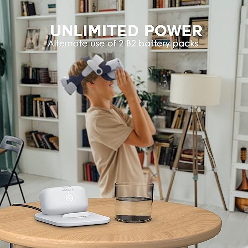 Miniatura 4 de BOBOVR M2 Plus Head Strap Twin Battery ComboCompatible with Quest 2Recirculating Power Supply SystemDual Battery Pack Magnetic Charging Dock