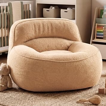 Miuuod Lounge Armchair, Accent Chair for Living Room, Single SofaChair, Modern Single SofaChair, Upholstered Single Sofa Chair, Bedroom, Light Orange