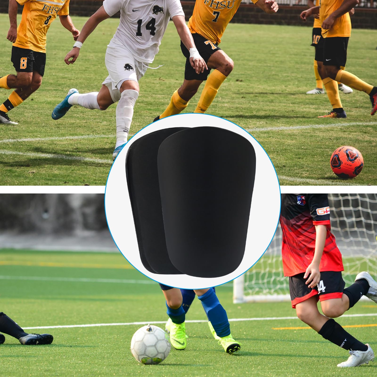 2 paia di parastinchi da calcio extra mini
