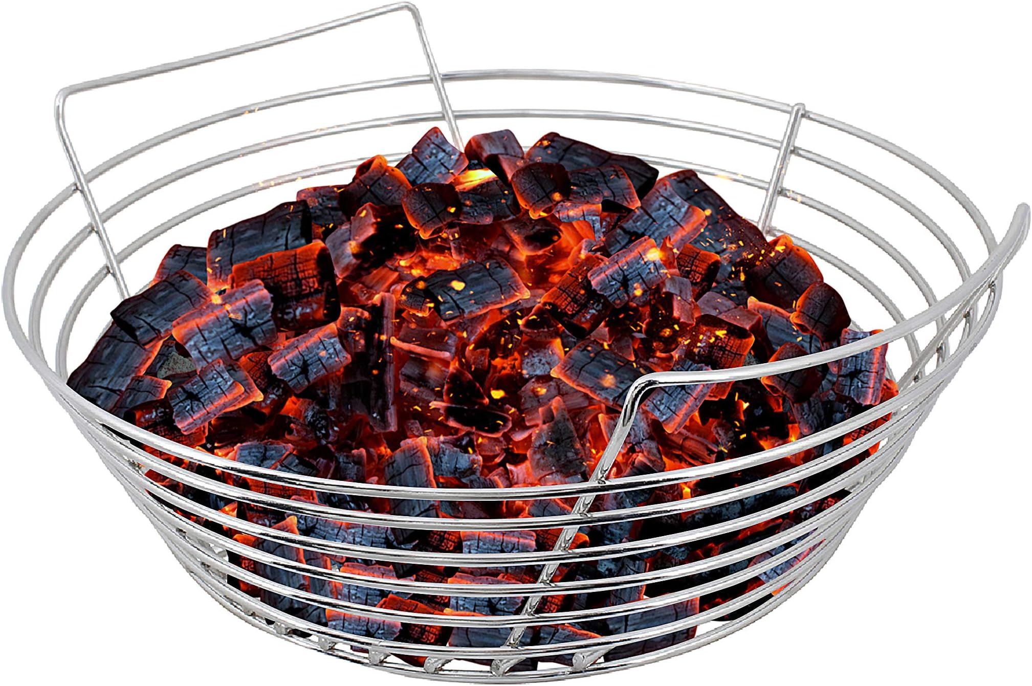Kick Ash Basket Stainless Steel Charcoal Ash Basket, Fits Vision, Pit Boss, Kong, and Louisiana Kamado Grills - Designed in Wisconsin