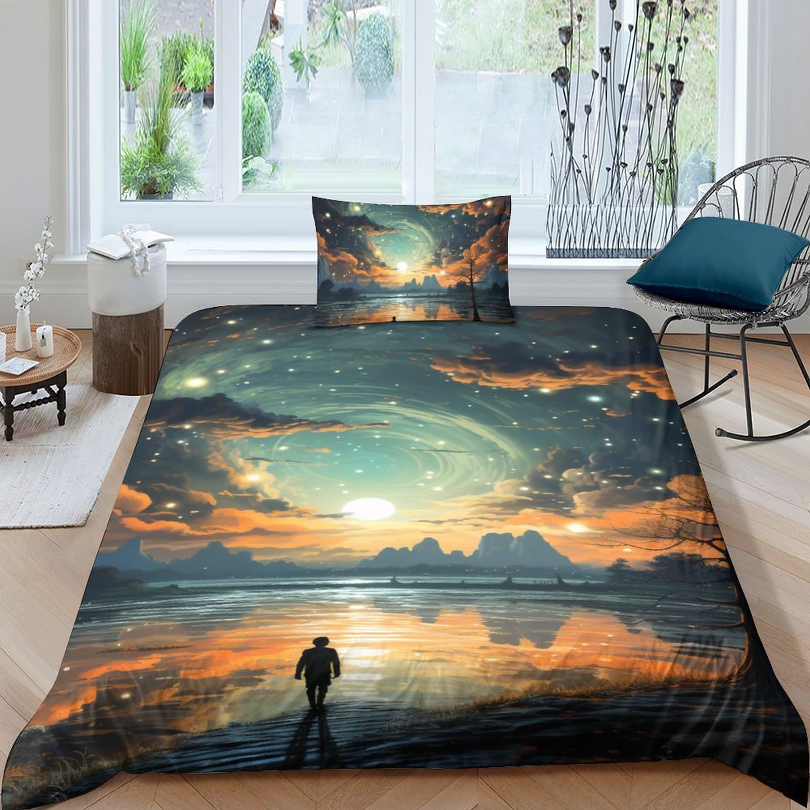 Housse de couette Starry Sky zippée hypoallergénique pour un sommeil sain