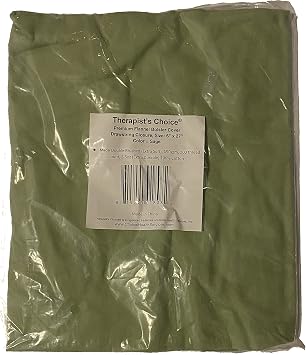Therapists Choice Premium Flannel Bolster Cover with Drawstring Closure, Soft & Durable, Size: 6 x 27 (Cover Only, Bolster Not Included) (Sage)