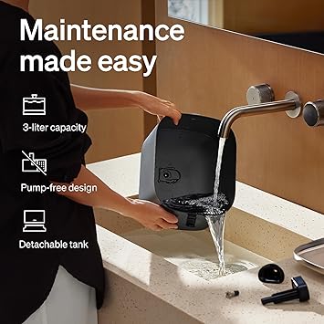 PETLIBRO Upgrade Cat Water Fountain Stainless Steel Tray, Dockstream 2 Cat Fountain Indoor, 3L/101oz Auto Cat Fountains for Drinking, App Monitoring Pet Water Fountain Dog, 5G WiFi Cat Water Dispenser