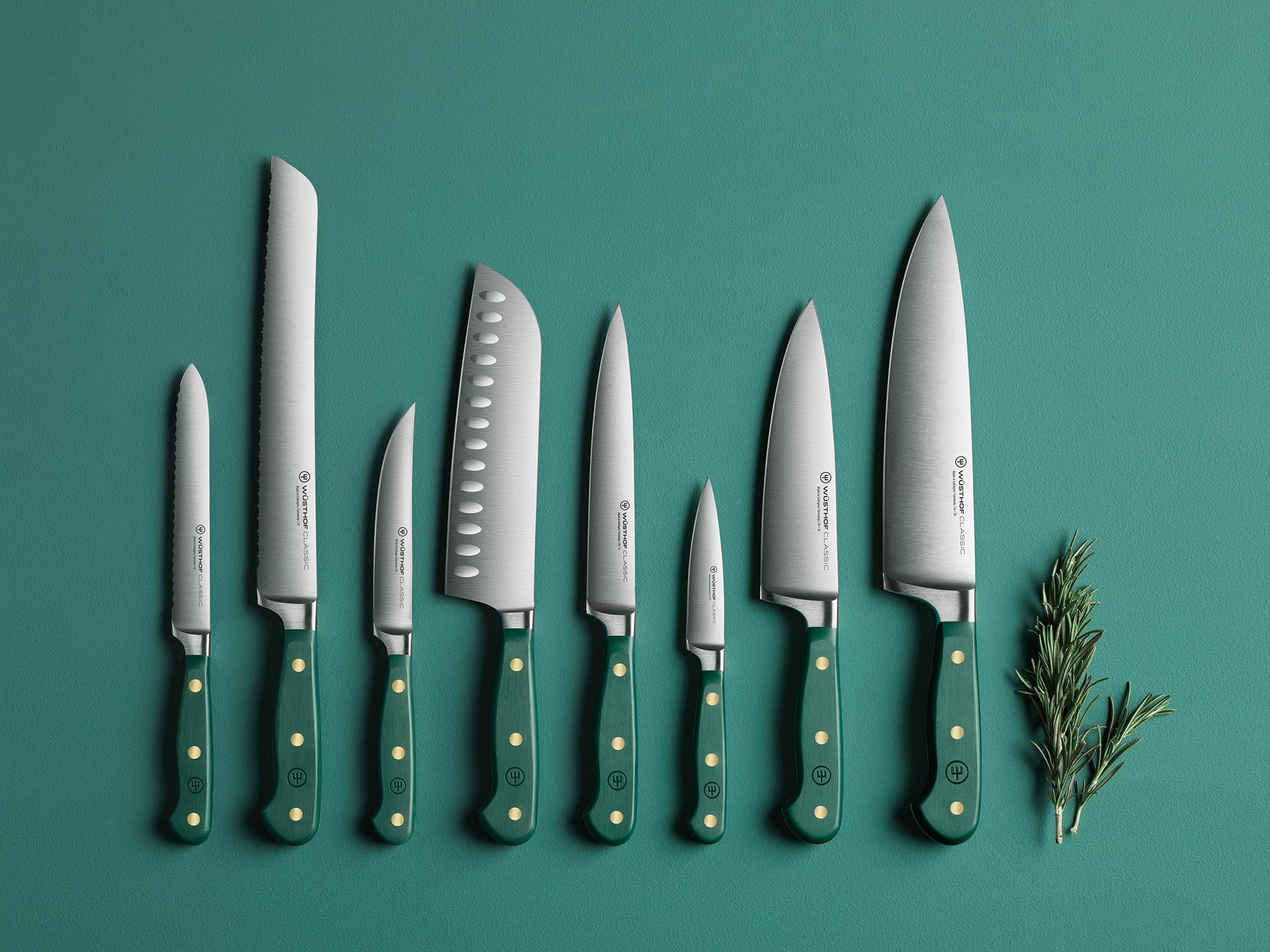 WÜSTHOF Classic Schinkenmesser 16 cm, Fresh Rosemary (Grün)
