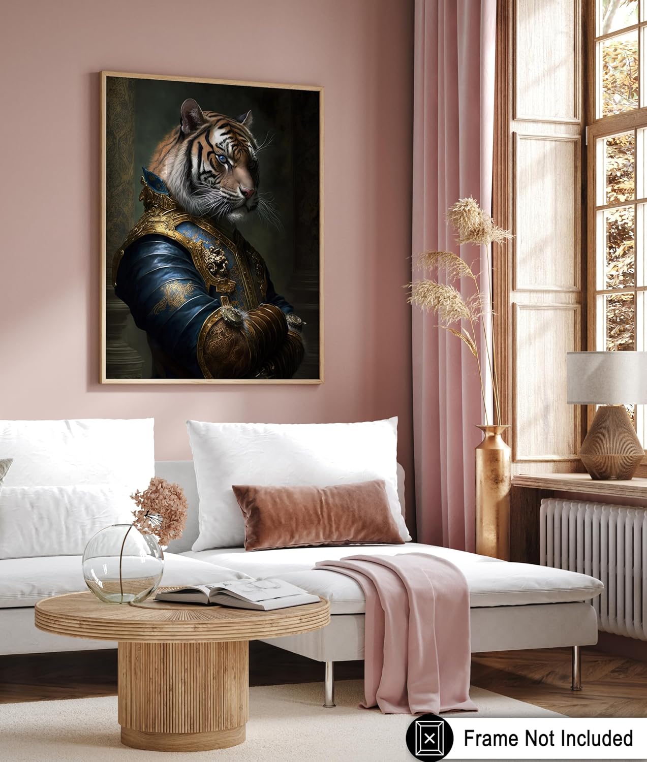 Poster Master Aristocratic Tiger Poster - Renaissance Print - Portrait Art - Tiger Art - Gift for Him, Her & Animal Lover - Funny Decor for Living Room, Bedroom or Kid's Room - 8x10 UNFRAMED Wall Art