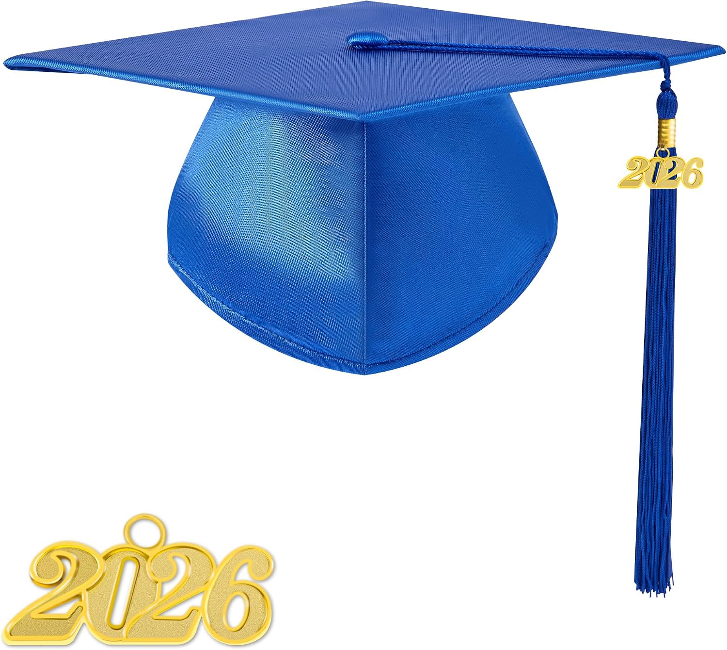 Preschool and Kindergarten Shiny Graduation Cap with 2026 Tassel Charm Rich in Color