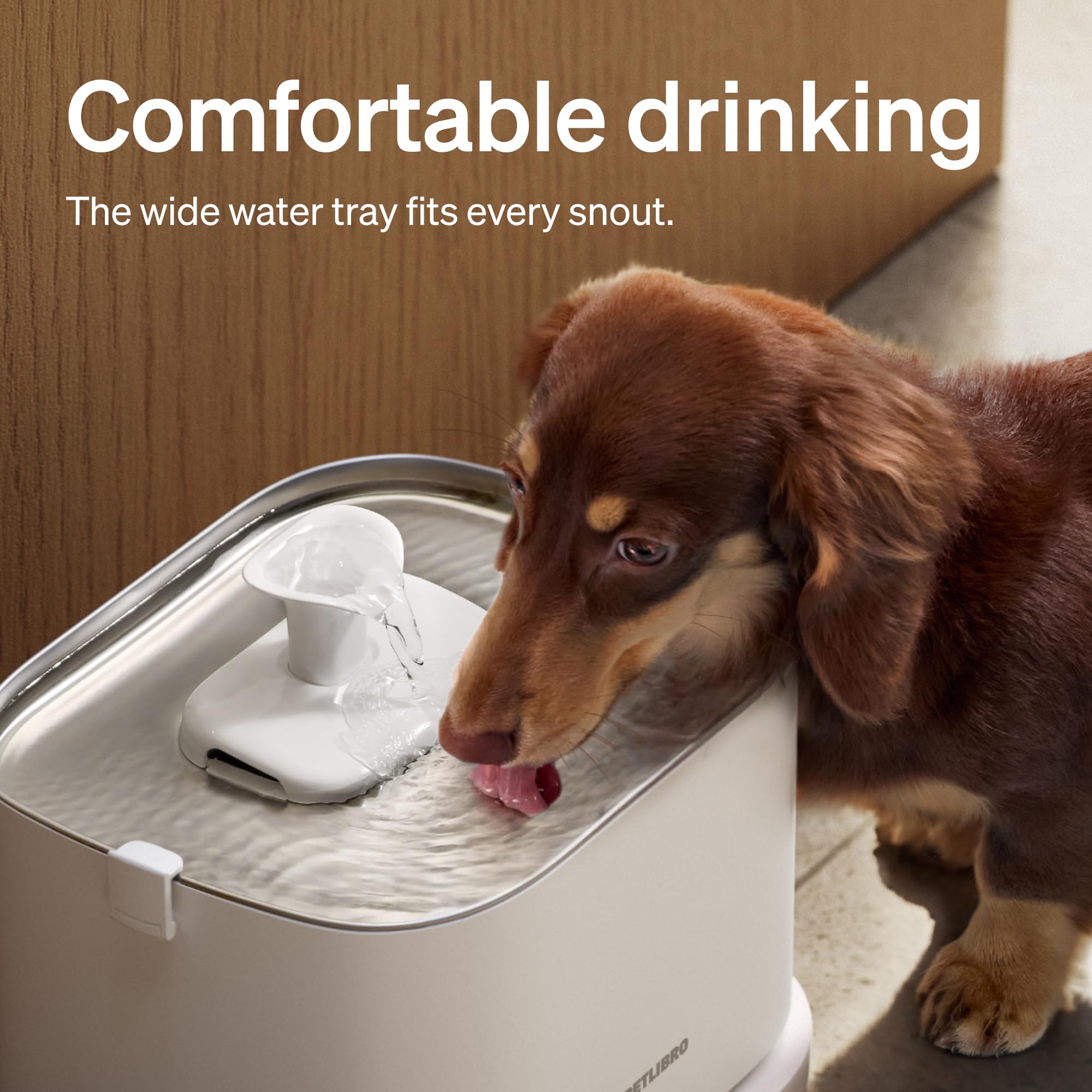 PETLIBRO Quiet Dog Water Fountain Stainless Steel Tray, Smart Pet Water Fountain for Dogs Inside with App Monitoring, 3L Dog Fountain Water Bowl, Automatic Water Dispenser for Dogs, Cat Water Fountain - image 6