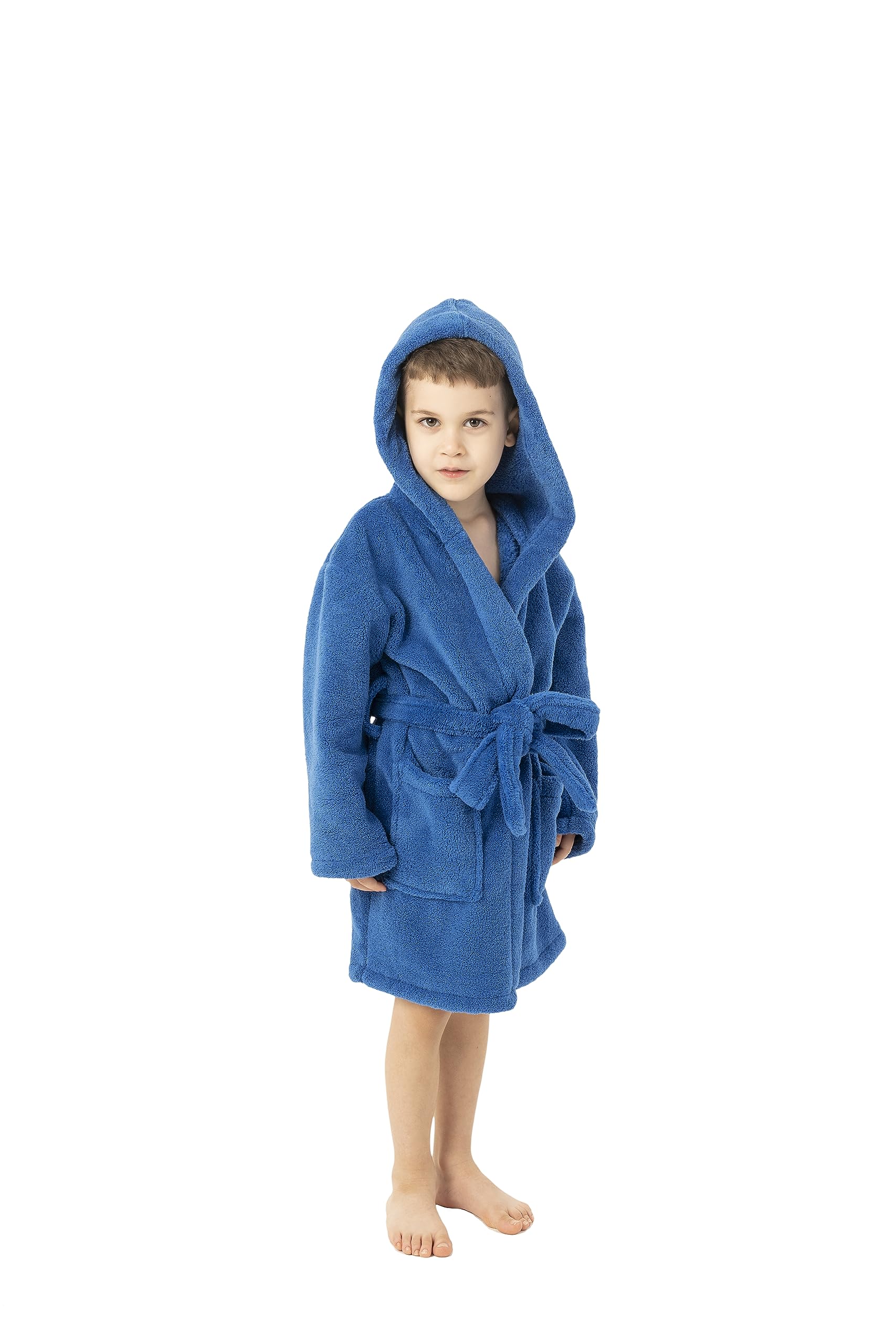 BC Bare Cotton Kapuzenmantel aus Mikrofaser-Fleece für Jungen, Königsblau