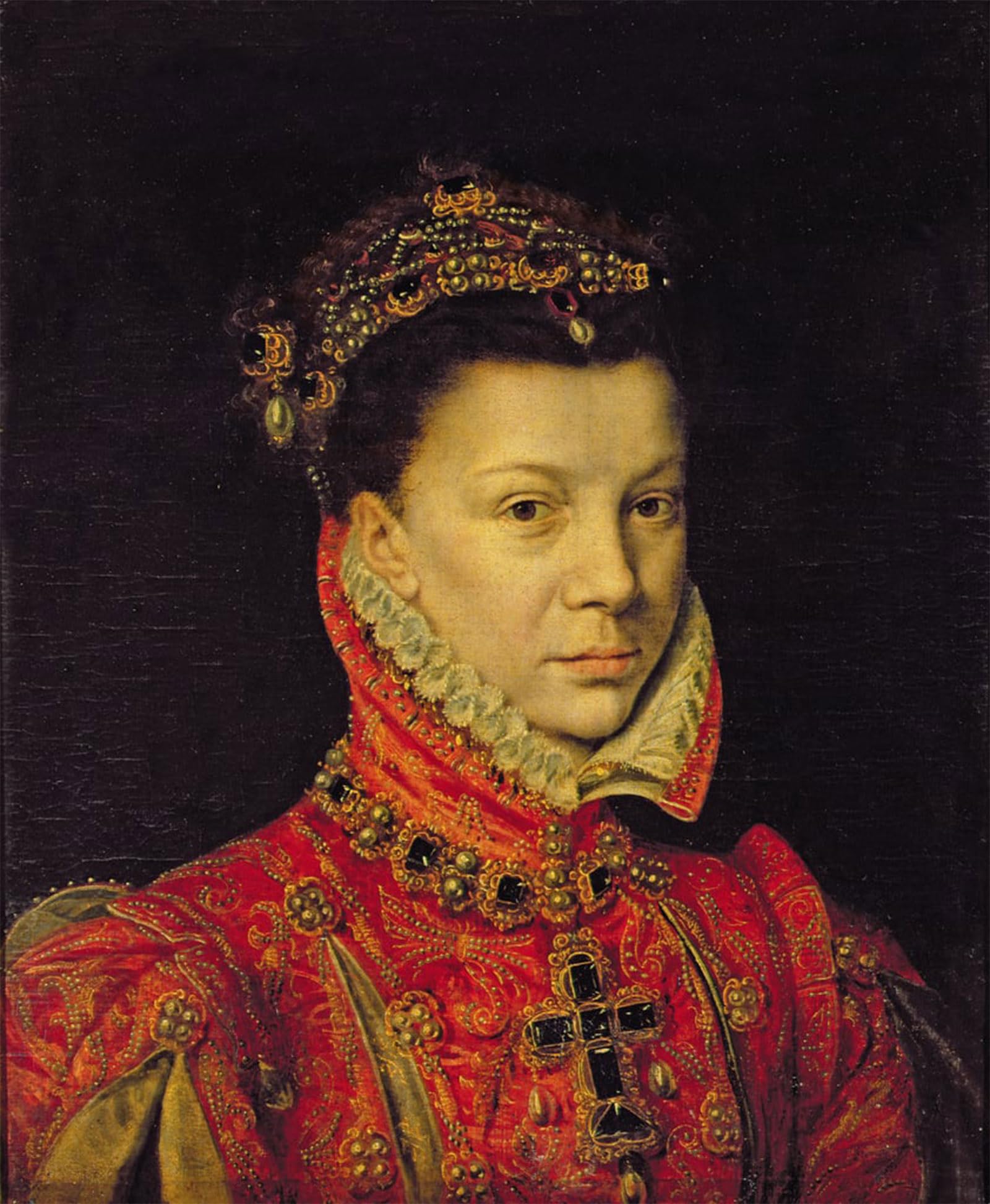 Pintura Isabel de Valois de Sánchez Cuello reproducción en lienzo premium para salón 60x90 5