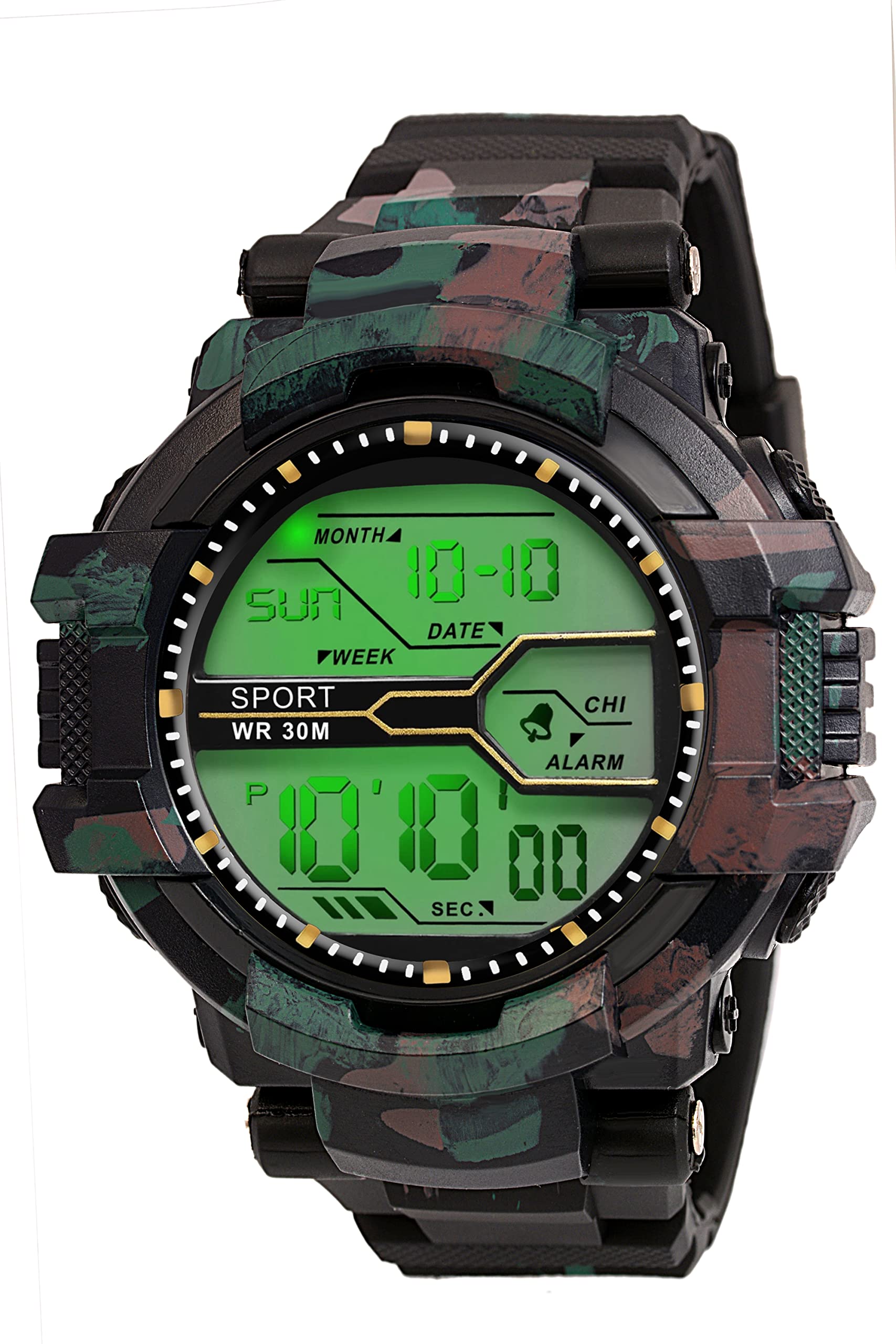 CAVATTI Analogue Digital Sports Multi Functional Black Dial Watch for Mens & Boys Kids Military Watch with Alarm - CV102 (Army Green) (B09LLS8HS5) Amazon Price History, Amazon Price Tracker