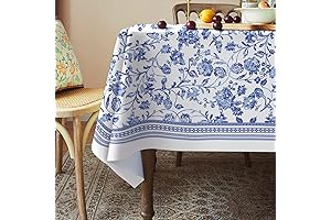 French Country Printed Tablecloth in Azure Blossom