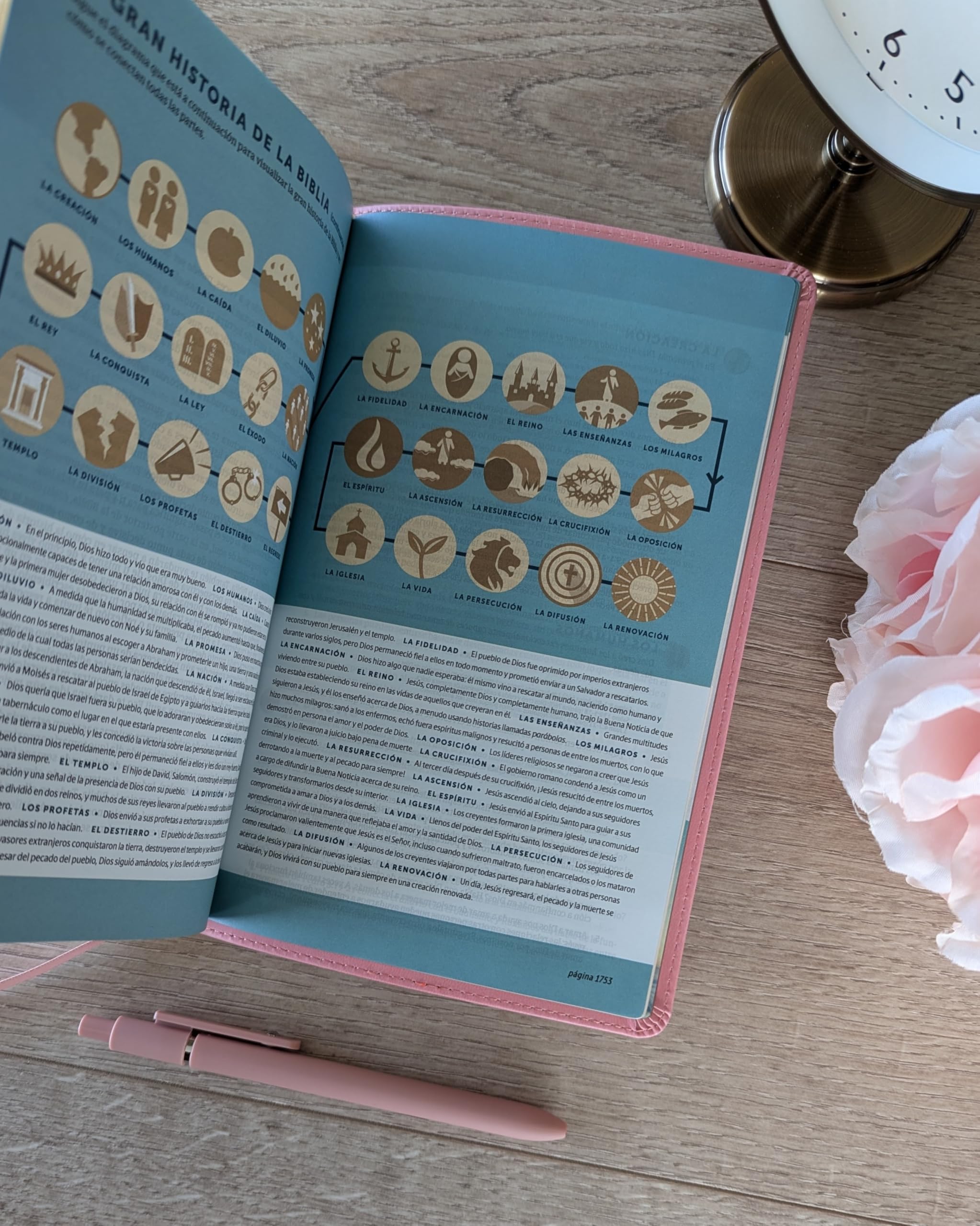 Biblia de Estudio del Diario Vivir Para Jovenes Ntv (Sentipiel, Rosa Pastel, Indice, Letra Roja, Habilitada Para Filament): Biblia de estudio del ... Pink, Indexed, Red Letter, With ribbon marker