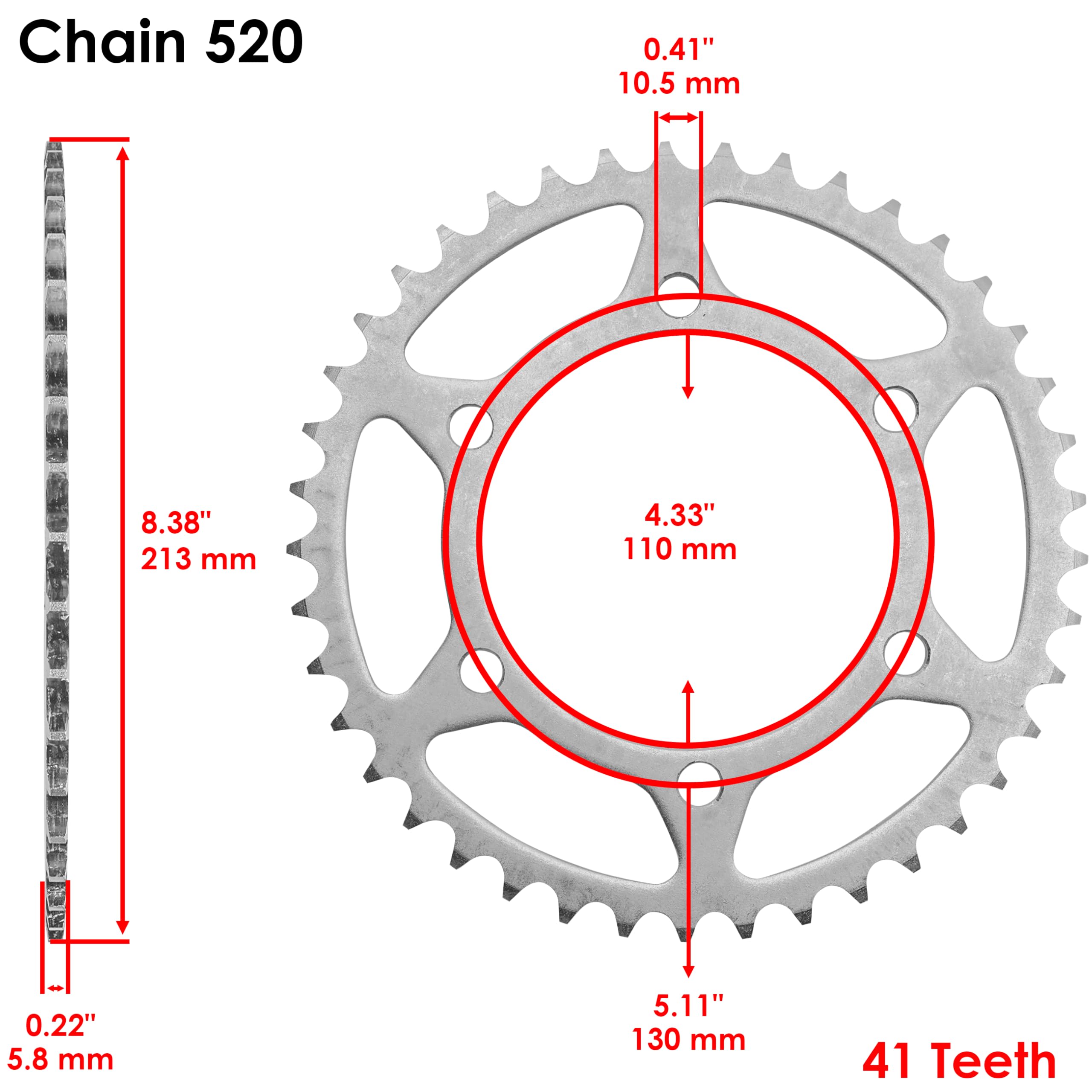 アクセサリー koko54 Amazon.com: Caltric Rear Wheel Chain Sprocket Compatible