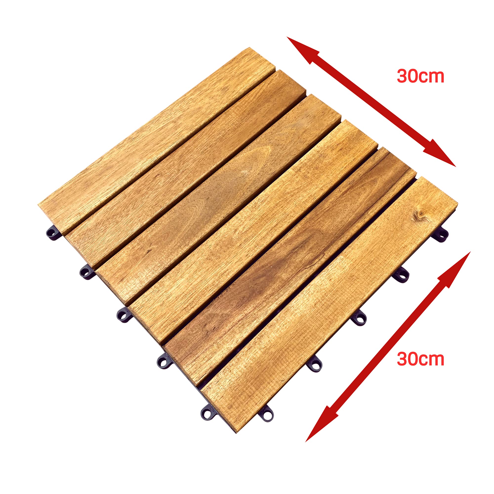 The Famous ClickDeck Hardwood Decking Tiles Patio, Balcony, Roof