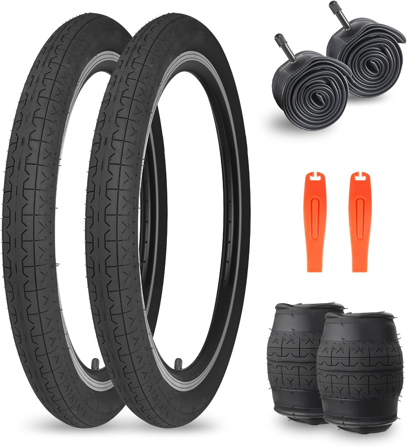 20 inch Kids Bike Tire 20 x 1.95 inch Anti-Slip Foldable Replacement All Terrains Tire for Folding Commuting BMX Mountain Bicycle