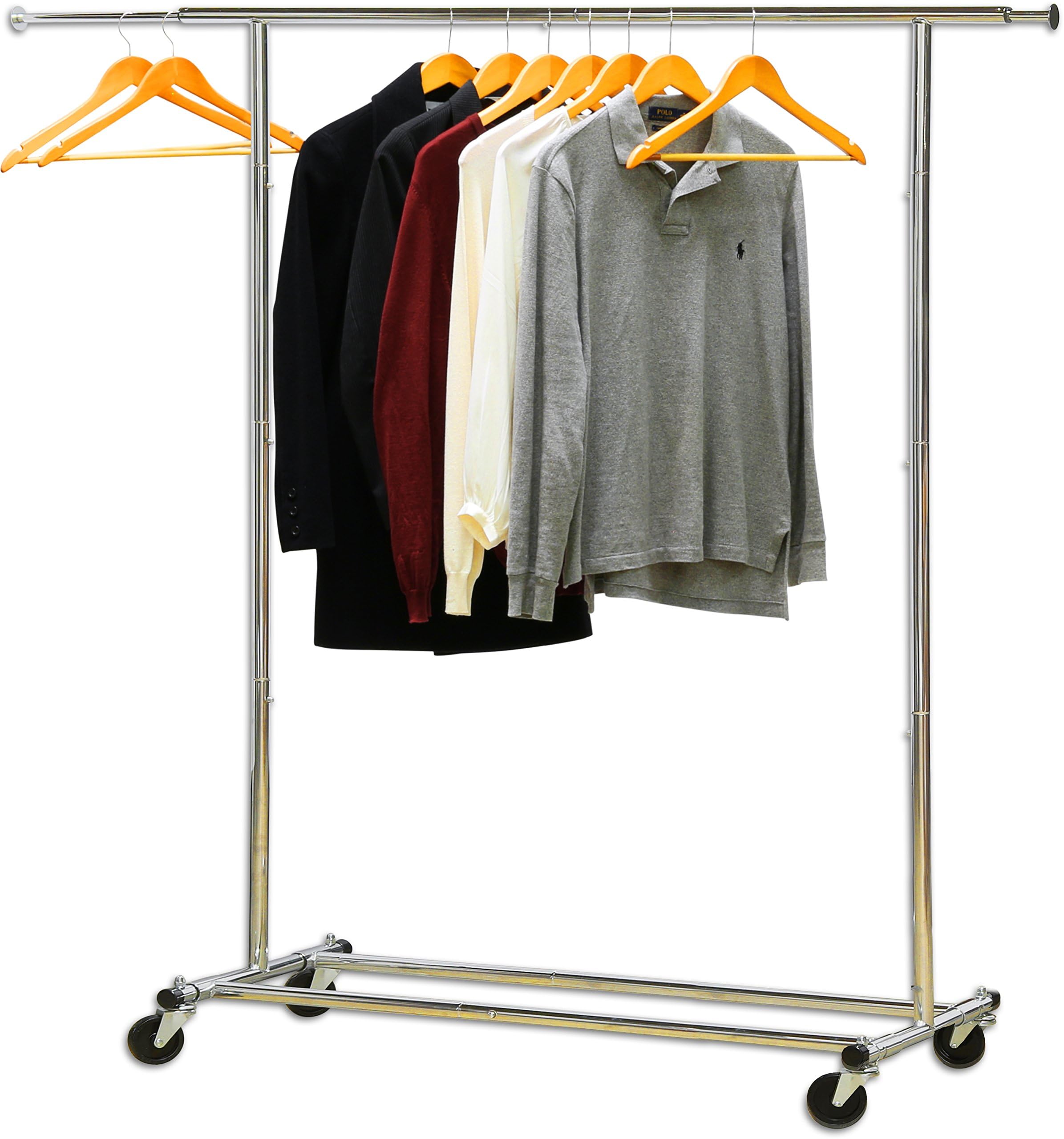 Simple Houseware Porta Abiti Con Asta Orizzontale Estensibile, Struttura In Acciaio, Montaggio Facile