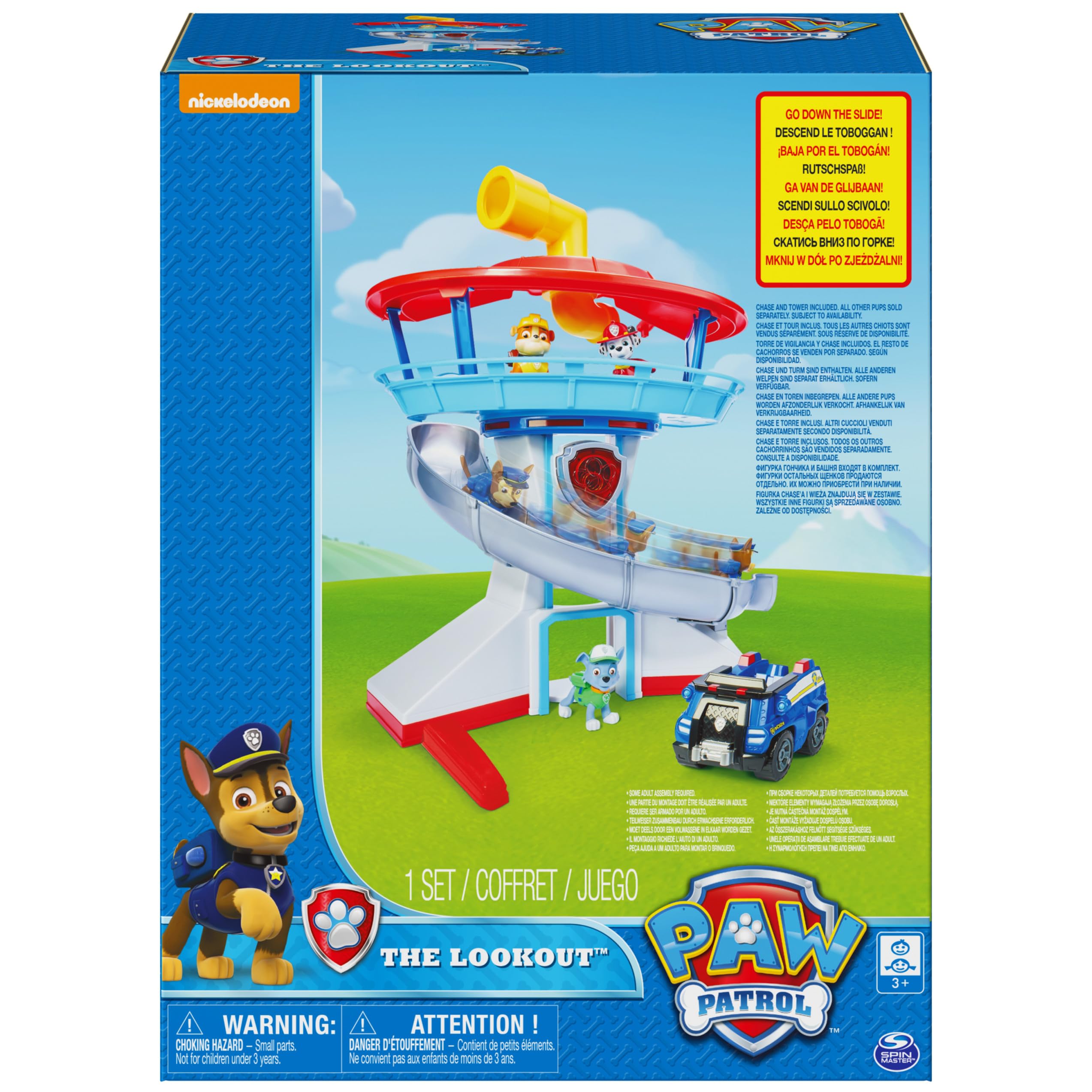 Paw Patrol - Quartier generale giocattolo di Paw Patrol, include: struttura, giocattoli e veicolo