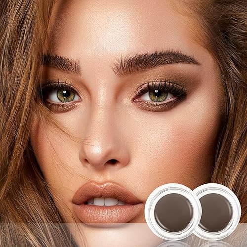 Vista 27 de Boobeen Crema de pomada para cejas, gel impermeable de pomada de cejas de alta pigmentación de larga duración para maquillaje natural de cejas, gris