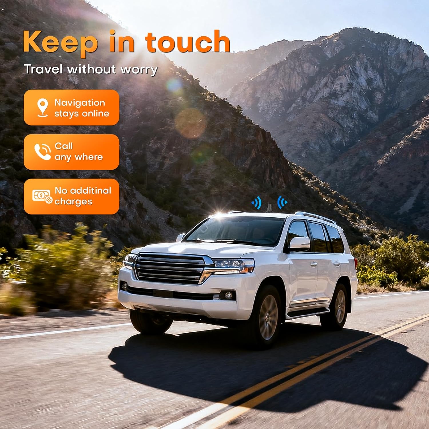 HiBoost Cell Phone Booster for Car and SUV Pickup, Signal Booster 5G & 4G LTE for All U.S. Carriers Verizon, AT&T, T-Mobile, with Enhanced Magnetic Roof Antenna | FCC Approved