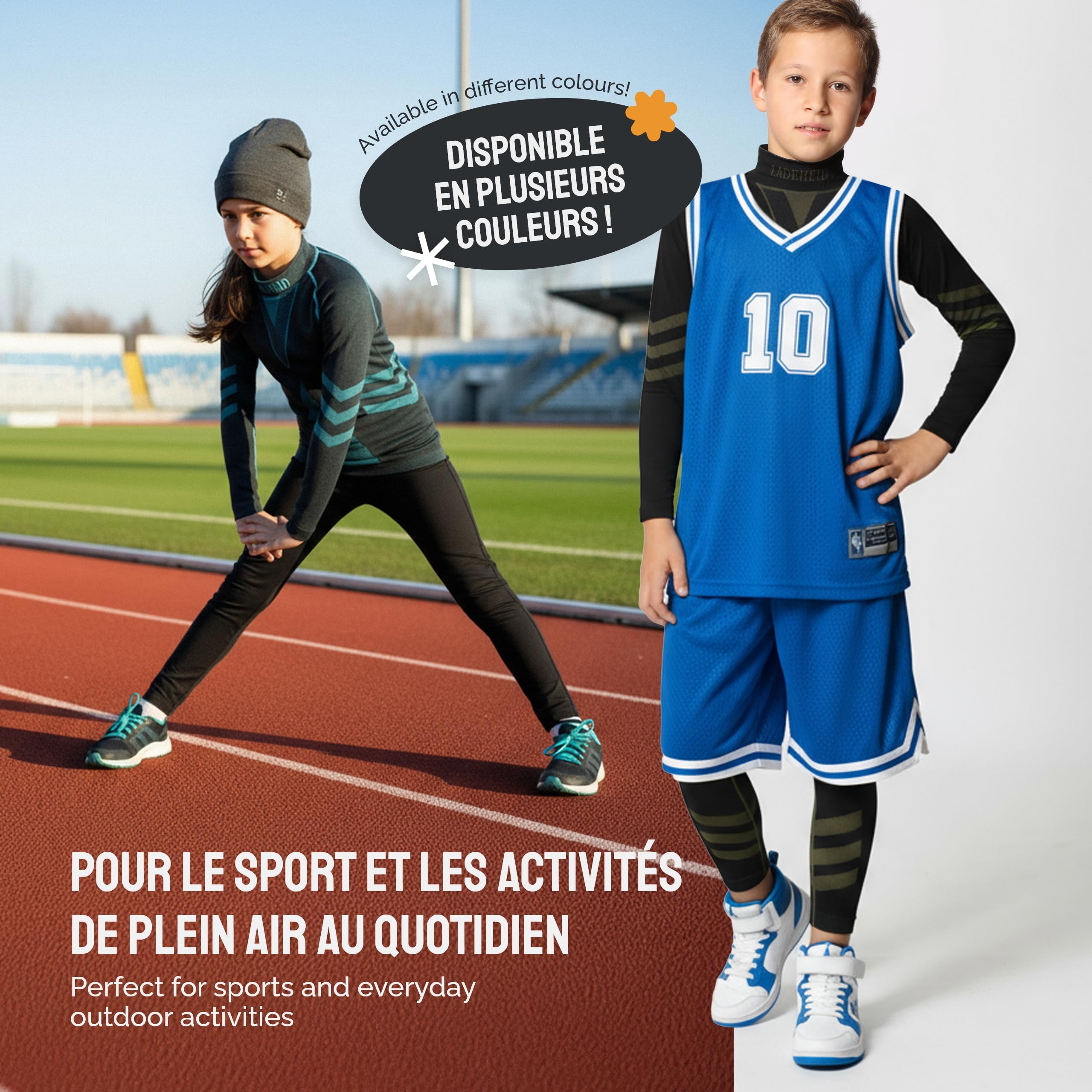 Ladeheid sous-vêtements Thermiques Shirt Manches Longues Unisexe Enfant LAGI007