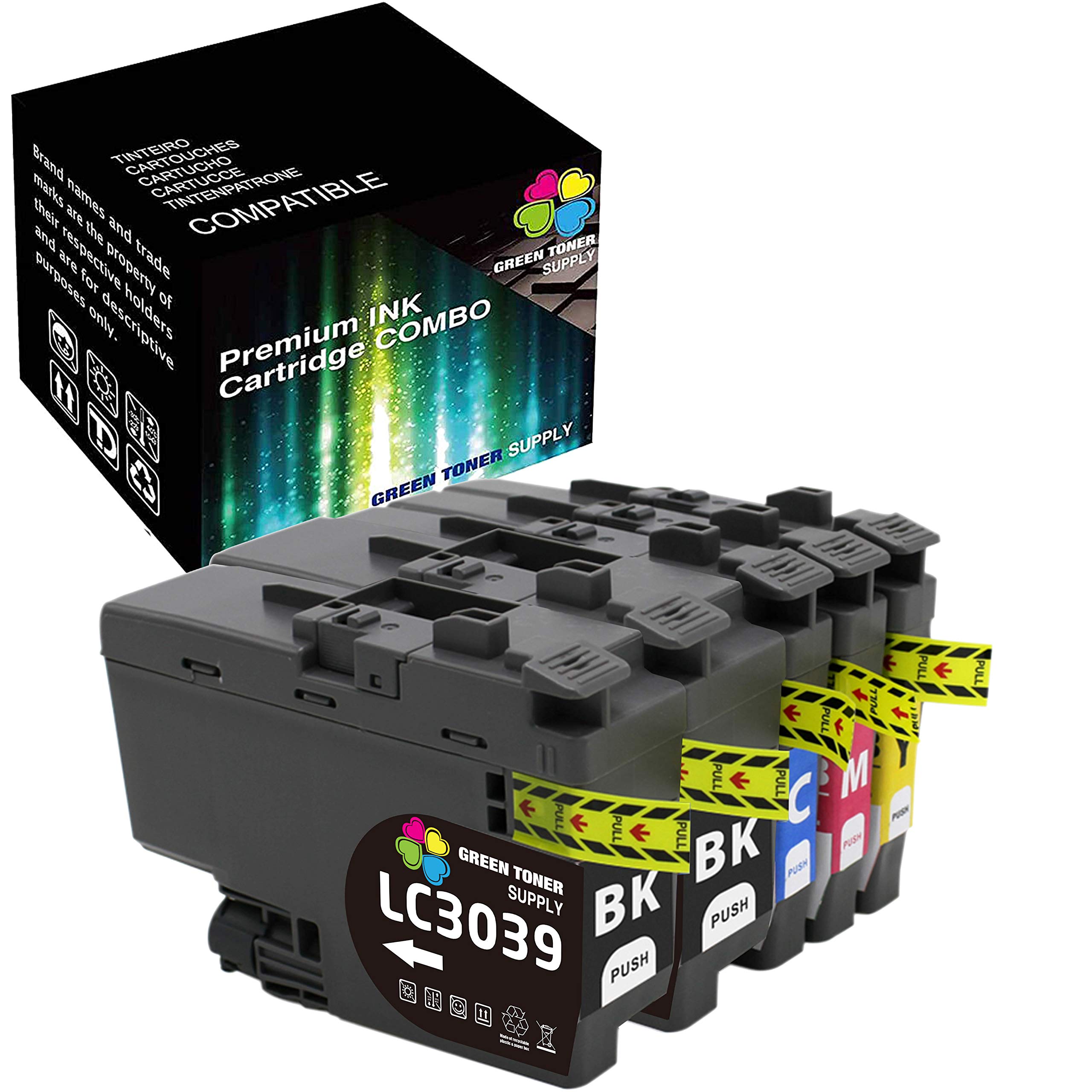 (Pack of 5) Compatible Replacement for Borther LC3039 XXL LC3039XXL Ink Cartridge (Basic Set + Extra Black) Used for MFC-J5845DW MFC-J5945DW MFC-J6545DW Printer