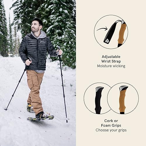 Miniatura 3 de Retrospec Retrospec Solstice Trekking & Ski Poles for Men & Women - Aluminum wCork Grip - Adjustable & Collapsible Lightweight Hiking, Walking &