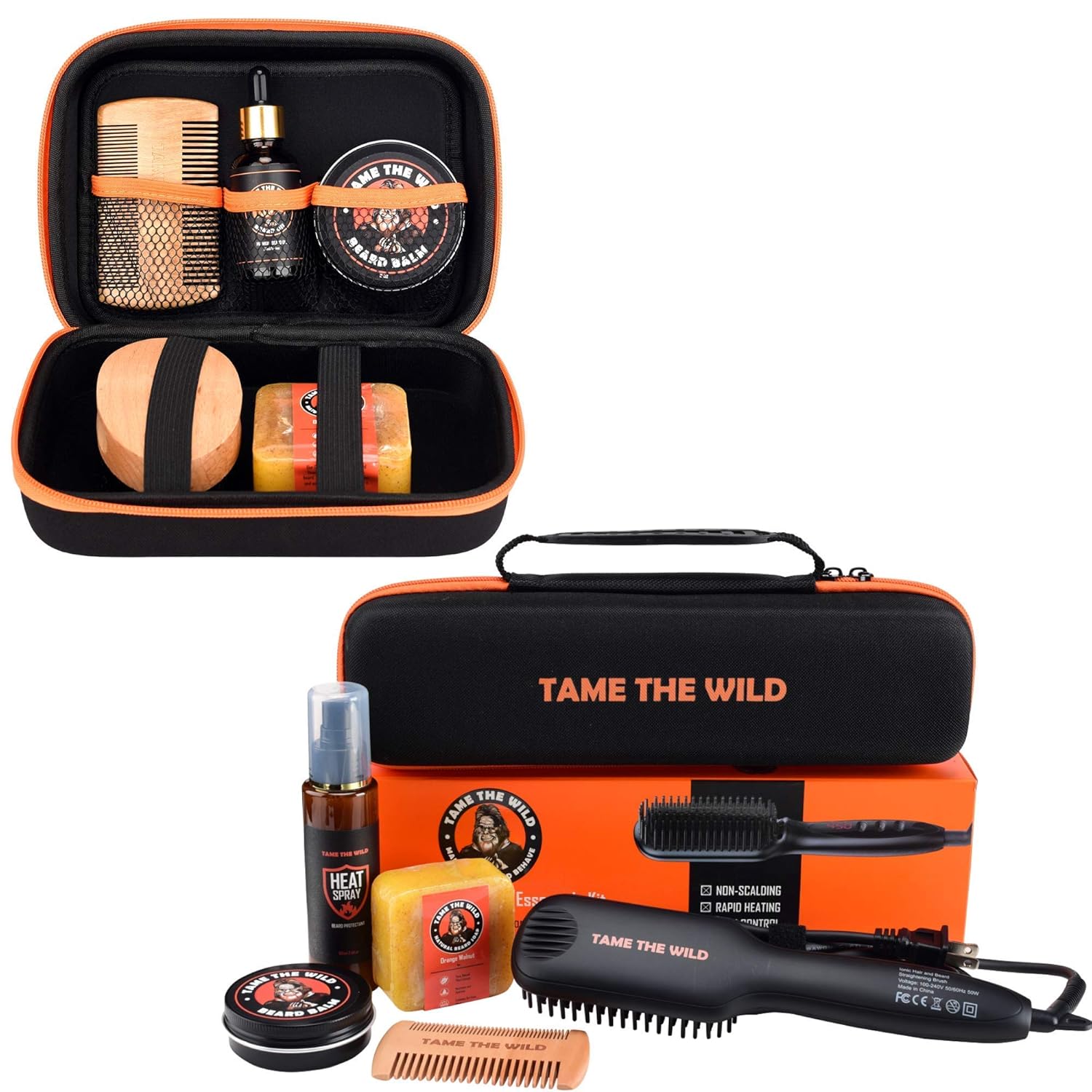 Beard Straightener Essentials Kit and Tame''s Premium Beard Grooming Kit - Bundle and Save