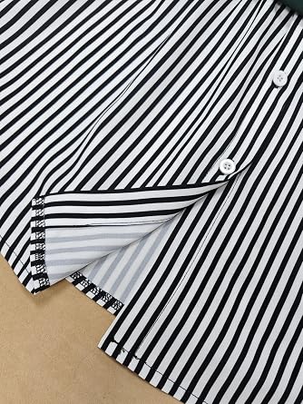 Comfortable Casual Striped Plus Size Women's top Elegant