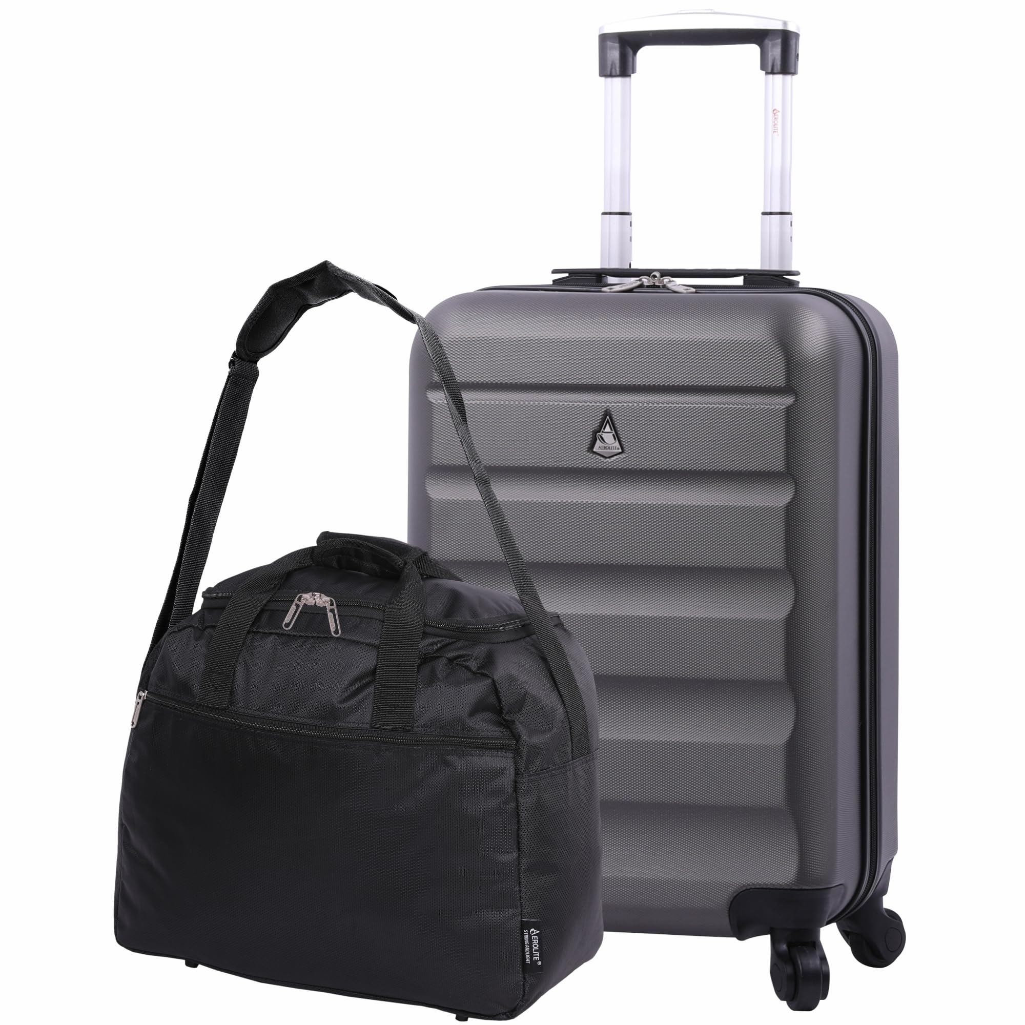 Aerolite 55 x 35 x 25 cm Hard Hand Luggage Suitcase with 4 Wheels, Maximum Size for ITA Airways Alitalia Air Europa Air France KLM and Transavia