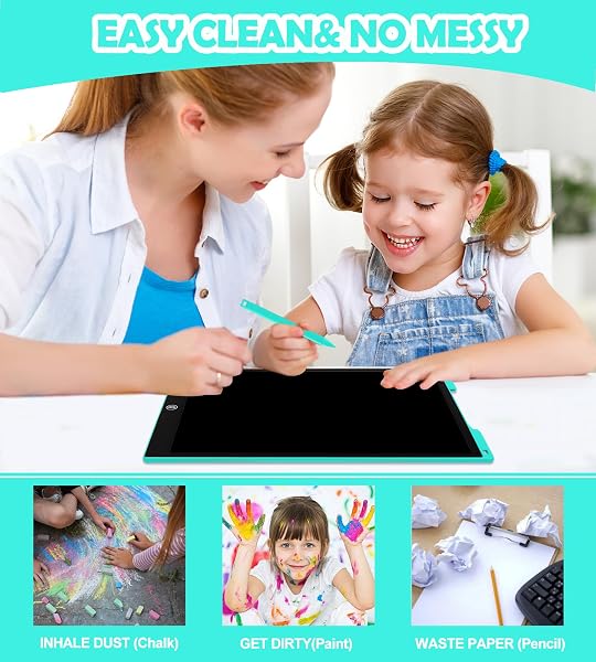 Bunte LCD Schreibtafel, 15 Zoll LCD Schreibtablett für Kinde, Maltafel Kinder Elektronisch Spielzeug ab 3-8 Jahre alt Junge Mädchen, Löschbar Mal Tablet Kinder Weihnachtsgeschenke - 4