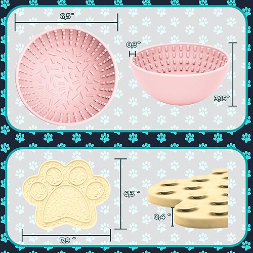 Miniatura 4 de BoomBe, Tazón para lamer para perros se tambalea de alimentación lenta para perros de razas pequeñas y cachorros. Cuenco de alimentación lenta para